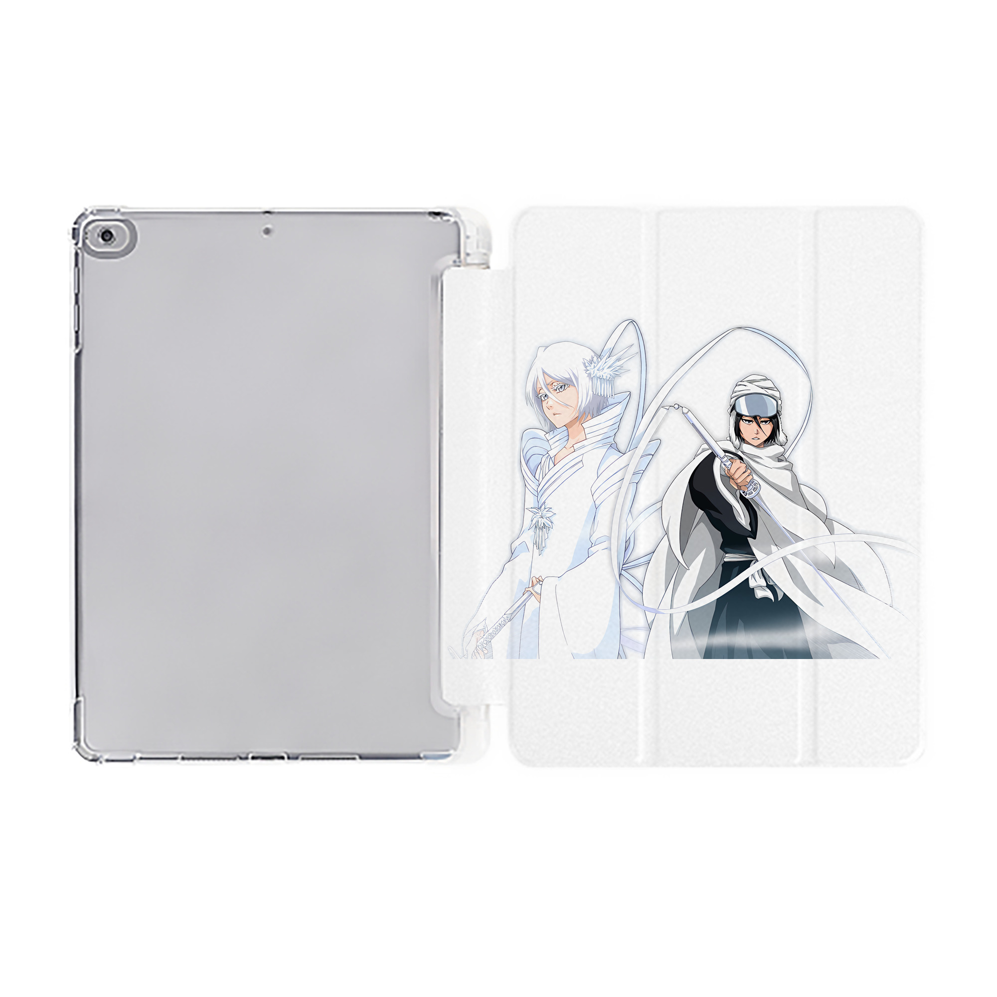 （画像用） ブリーチ 朽木ルキア BLEACH Kuchiki Rukia IPad ケース ペン収納付き 三つ折りスタンド PUレザー×シリコン 対応機種9.5/10.5/10.9インチ